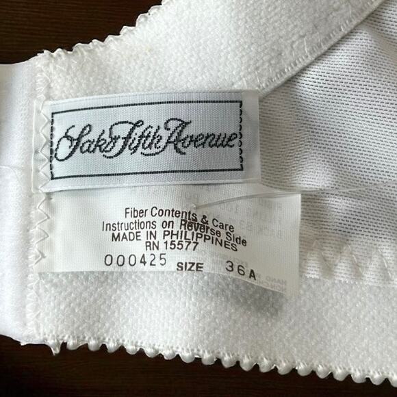 Vintage Saks Fifth Avenue White Strapless Corset Bustier 36A Deadstock NWT Lace - Picture 5 of 9